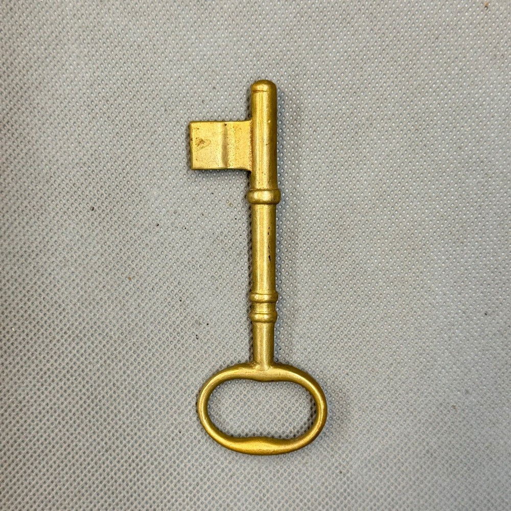 Vintage Solid Brass Skeleton Key Antique Decorative Barrel Key 4 Inch